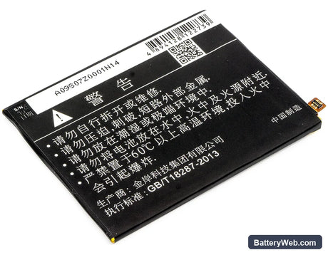 ZTE Blade A910 Replacement Battery, 3.85V, 2500mAh, Li-Polymer 3