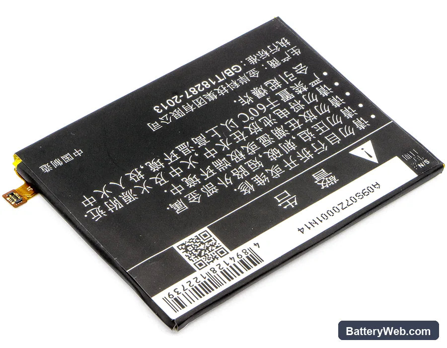 ZTE Blade A910 Replacement Battery, 3.85V, 2500mAh, Li-Polymer 4