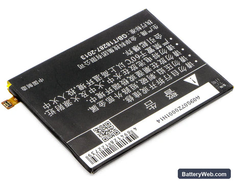 ZTE Blade A910 Replacement Battery, 3.85V, 2500mAh, Li-Polymer 4