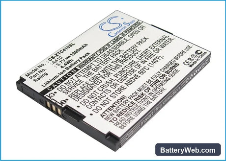ZTE Cricket A410 Replacement Battery, 3.7V, 1200mAh, Li-ion 4