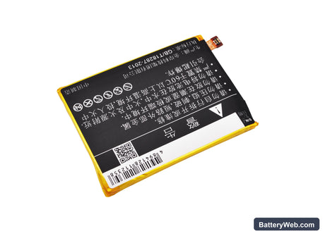 ZTE AXON Mini B2015 Replacement Battery, 3.8V, 2800mAh, Li-Polymer 4