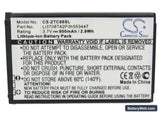T-Mobile Affinity Replacement Battery, 3.7V, 800mAh, Li-ion 5