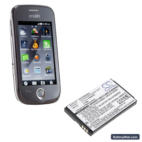 ZTE Chorus Replacement Battery, 3.7V, 1100mAh, Li-ion 4