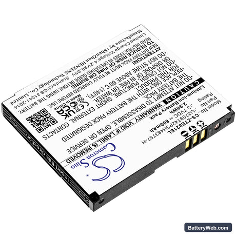ZTE E821 Replacement Battery, 3.7V, 800mAh, Li-ion 2