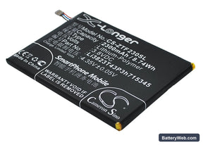 ZTE Grand S Flex Replacement Battery, 3.8V, 2300mAh, Li-Polymer 1