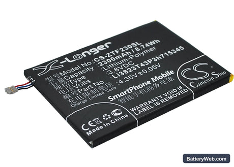 ZTE Grand S Flex Replacement Battery, 3.8V, 2300mAh, Li-Polymer 2