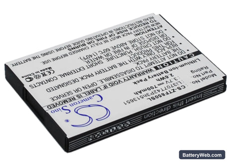 Telstra F252 Replacement Battery, 3.7V, 700mAh, Li-ion 3
