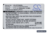 ZTE E700 F860 F868 F866 Replacement Battery, 3.7V, 1200mAh, Li-ion 1