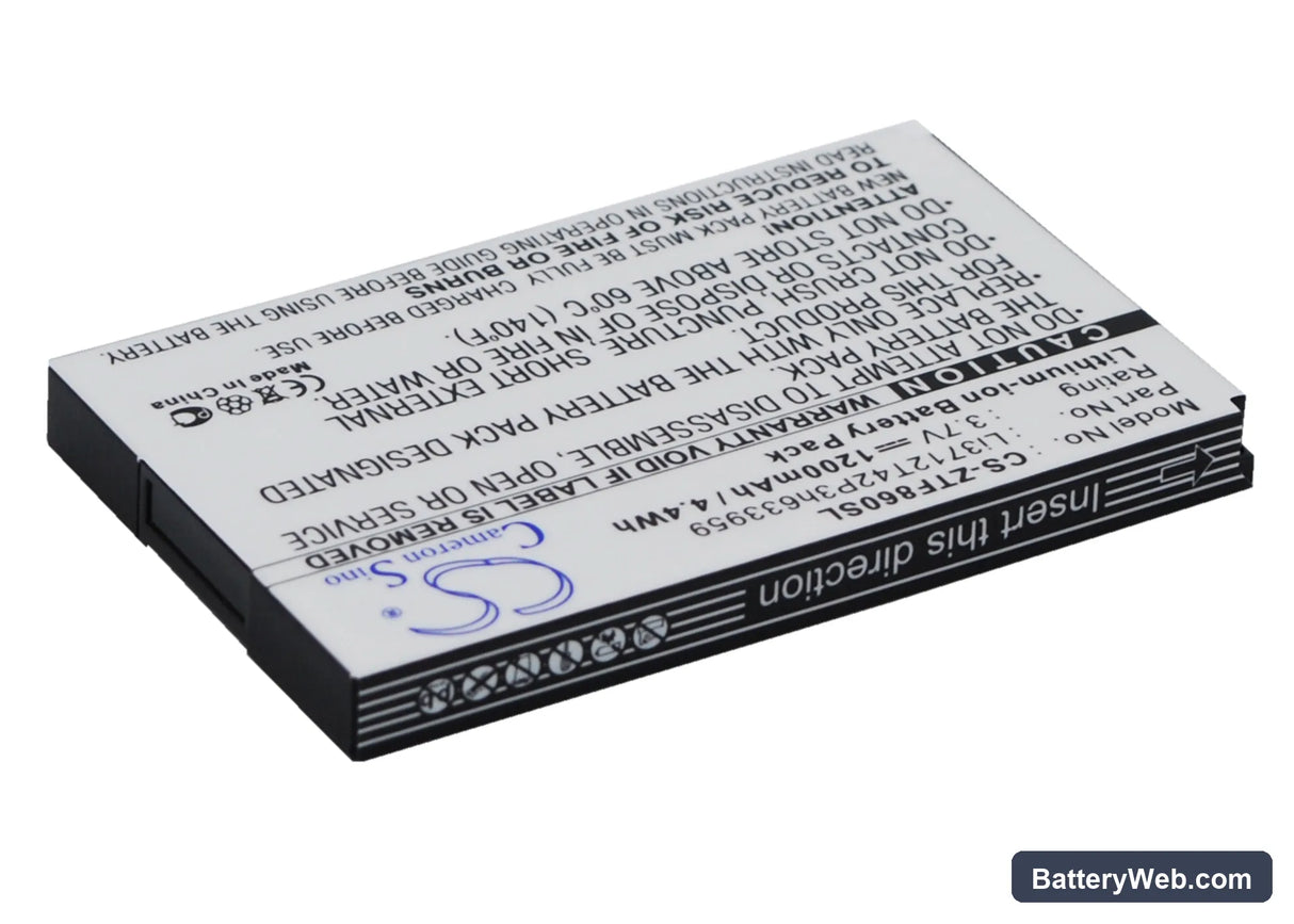 ZTE E700 F860 F868 F866 Replacement Battery, 3.7V, 1200mAh, Li-ion 3