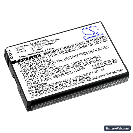 T-Mobile Sonic 2.0 LTE Mobile Hotspot Replacement Battery, 3.7V, 3000mAh, Li-ion 1