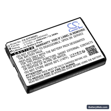 T-Mobile Sonic 2.0 LTE Mobile Hotspot Replacement Battery, 3.7V, 3400mAh, Li-ion 1