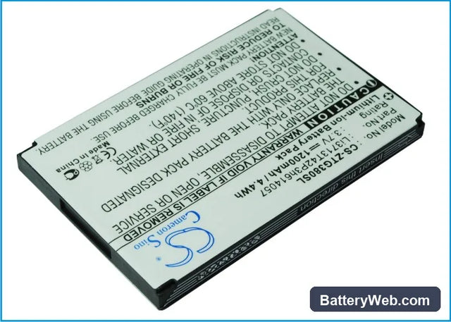ZTE G380 Replacement Battery, 3.7V, 1200mAh, Li-ion 1