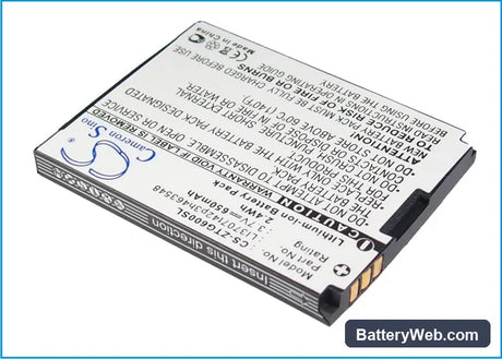 ZTE G6 Replacement Battery, 3.7V, 650mAh, Li-ion 1