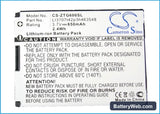 ZTE G6 Replacement Battery, 3.7V, 650mAh, Li-ion 5