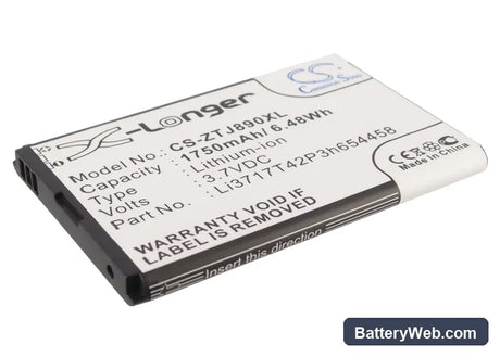 Verizon Jetpack 890L Replacement Battery, 3.7V, 1750mAh, Li-ion 1