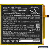 ZTE Grand X View 2 Replacement Battery, 3.85V, 4400mAh, Li-Polymer 3