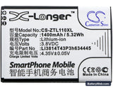 ZTE Blade L110 Replacement Battery, 3.8V, 1400mAh, Li-ion 3