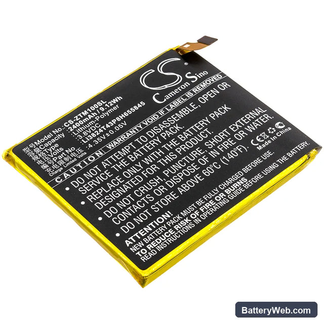 ZTE Mono MO-01J Replacement Battery, 3.8V, 2400mAh, Li-Polymer 1