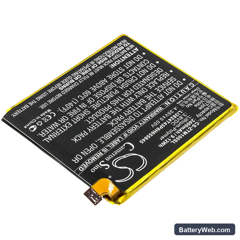 ZTE Mono MO-01J Replacement Battery, 3.8V, 2400mAh, Li-Polymer 2