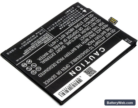 ZTE Nubia Z17 Replacement Battery, 3.85V, 3100mAh, Li-Polymer 4