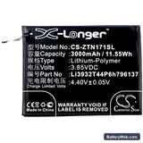 ZTE Nubia Z17 Mini Replacement Battery, 3.85V, 3000mAh, Li-Polymer 3