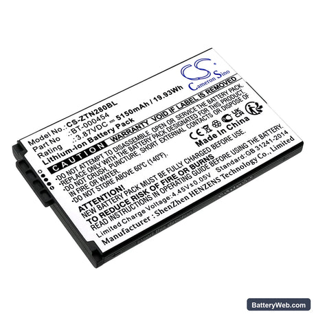 Zebra TC15 Replacement Battery, 3.87V, 5150mAh, Li-ion 1