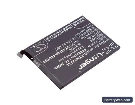 Nubia Z11 Max Replacement Battery, 3.8V, 4000mAh, Li-Polymer 2