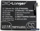 ZTE Nubia Z11 mini Replacement Battery, 3.85V, 2750mAh, Li-Polymer 3