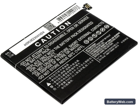 ZTE Nubia Z11 Replacement Battery, 3.85V, 3000mAh, Li-Polymer 4