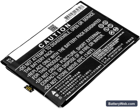ZTE Nubia N1 Replacement Battery, 3.85V, 4900mAh, Li-Polymer 3