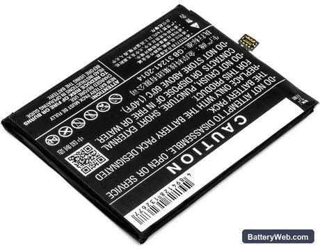 ZTE Nubia N2 Replacement Battery, 3.85V, 4900mAh, Li-Polymer 4