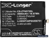 ZTE Nubia N2 Replacement Battery, 3.85V, 4900mAh, Li-Polymer 5