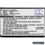 ZTE N9136 Replacement Battery, 3.7V, 1750mAh, Li-ion 3
