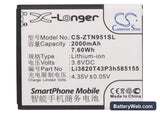 BoostMobile WARP 4G Replacement Battery, 3.8V, 2000mAh, Li-ion 5
