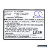 ZTE N986 Replacement Battery, 3.7V, 1800mAh, Li-ion 3