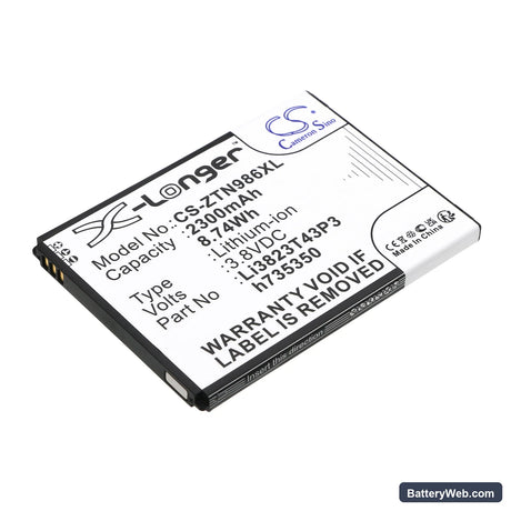 Allstar Z818L Replacement Battery, 3.8V, 2300mAh, Li-ion 1