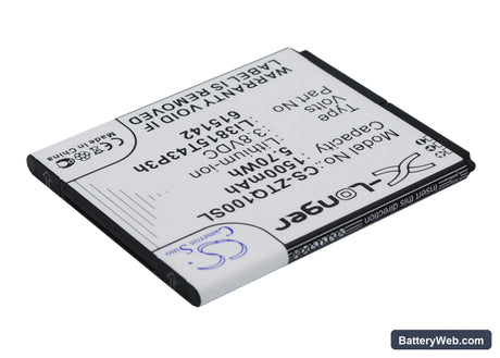 ZTE Blade Q Mini Replacement Battery, 3.8V, 1500mAh, Li-ion 3