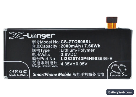 Original Blade Apex 2 Replacement Battery, 3.8V, 2000mAh, Li-Polymer 5