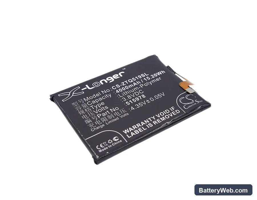 ZTE Q519C Replacement Battery, 3.8V, 4000mAh, Li-Polymer 1