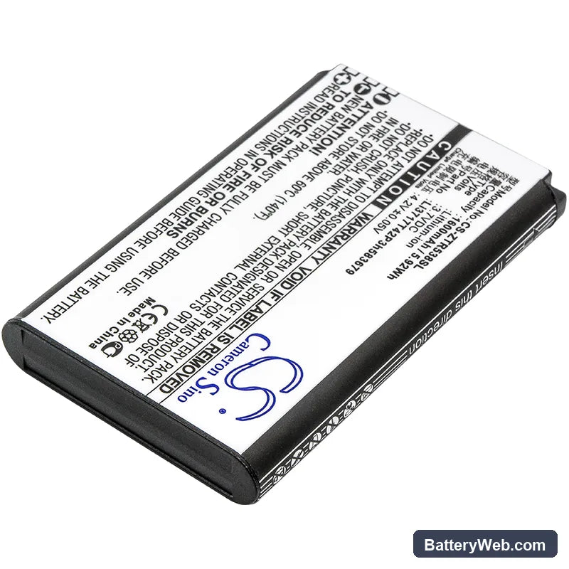 ZTE R538 Replacement Battery, 3.7V, 1600mAh, Li-ion 2