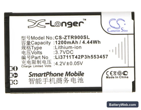 Telstra R90 Tough Replacement Battery, 3.7V, 1200mAh, Li-ion 5