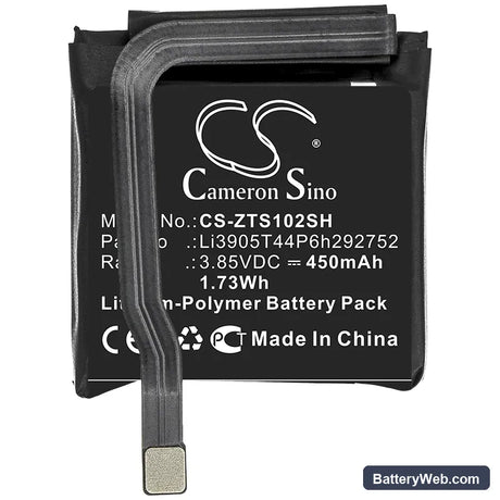 Nubia Alpha SW1002 Replacement Battery, 3.85V, 450mAh, Li-Polymer 3