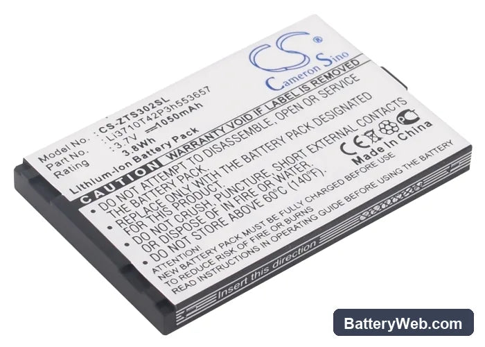 MyPhone 1050 Replacement Battery, 3.7V, 1050mAh, Li-ion 1