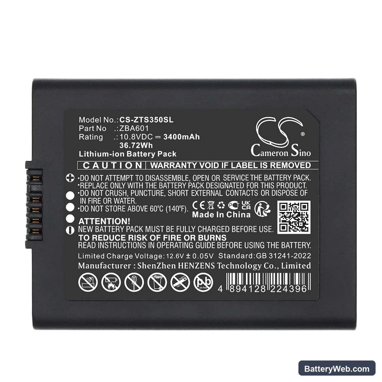 GeoMax Zenith 35 GPS GNSS Replacement Battery, 10.8V, 3400mAh, Li-ion 5