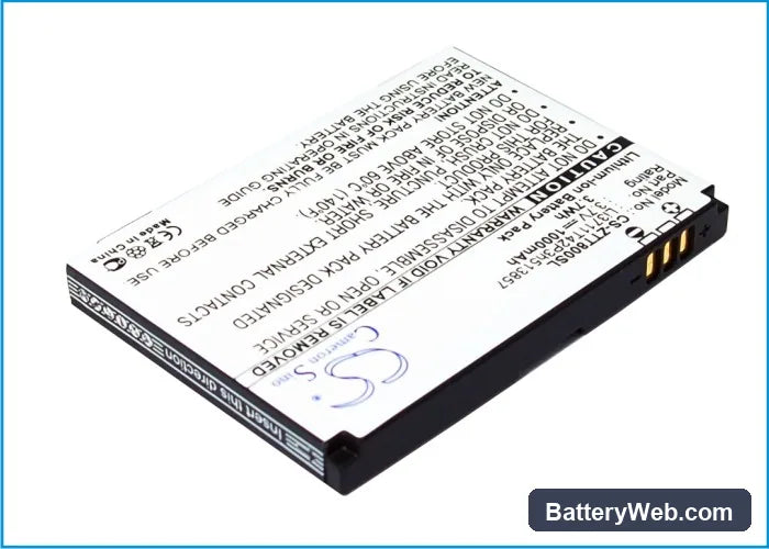ZTE T8 Replacement Battery, 3.7V, 1000mAh, Li-ion 2