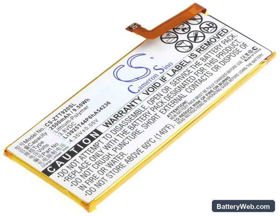 ZTE Blade S7 Replacement Battery, 3.8V, 2500mAh, Li-Polymer 1