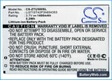 ZTE X876 Replacement Battery, 3.7V, 1400mAh, Li-ion 5