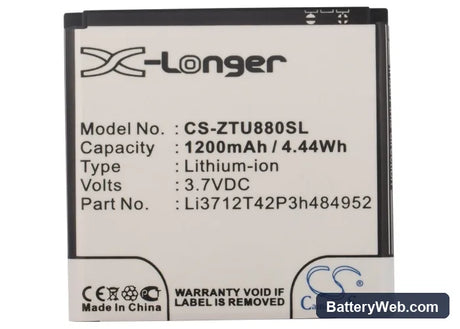 Amazing A3 Replacement Battery, 3.7V, 1200mAh, Li-ion 5