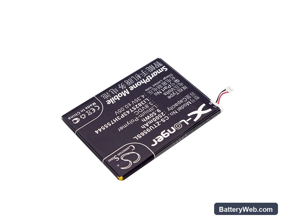 ZTE U956 Replacement Battery, 3.8V, 2500mAh, Li-Polymer 2