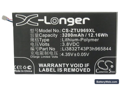BoostMobile MAX Replacement Battery, 3.8V, 3200mAh, Li-Polymer 5